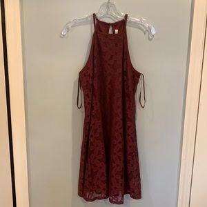 Love, Fire maroon dress